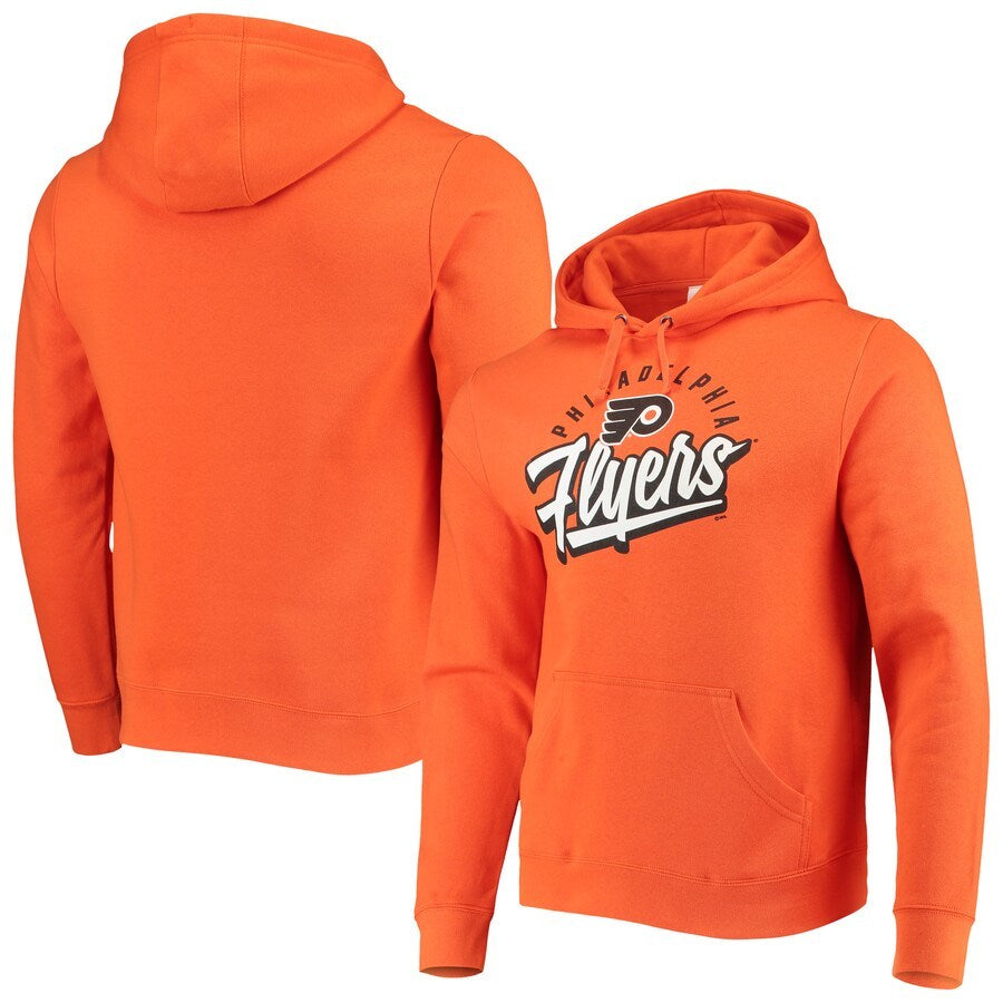 Men's Orange Philadelphia Flyers Script Wordmark Hoodie