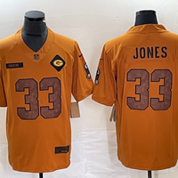 Men's Green Bay Packers Aaron Jones #33 Brown 2023 Salute To Service Retired Player Limited Jersey1
