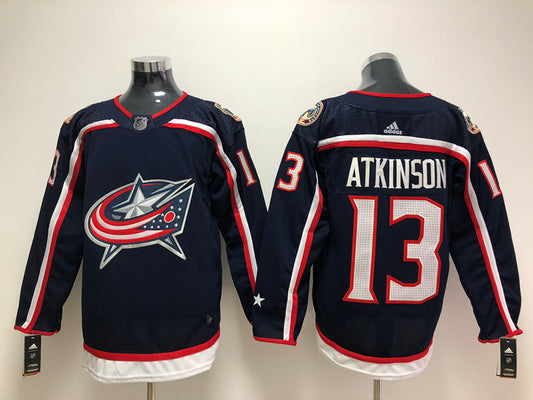 Men's Columbus Blue Jackets Cam Atkinson #13 Navy Home Breakaway Player Jersey1