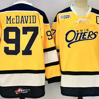 Men's Erie Otters Connor McDavid #97 Yellow Player Game Jersey