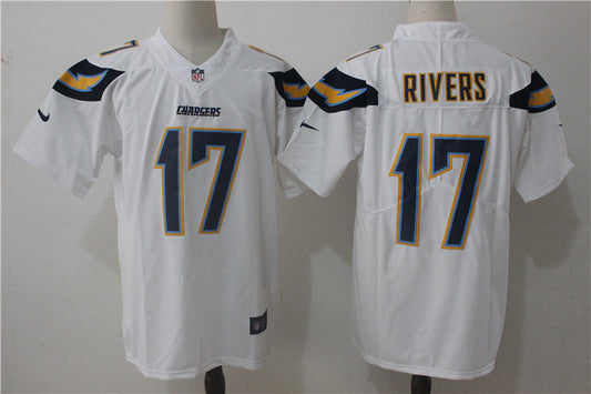 Men's Los Angeles Chargers Philip Rivers #17 White Game Jersey1