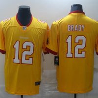 Men's Tampa Bay Buccaneers Tom Brady #12 Yellow Game Player Jersey1