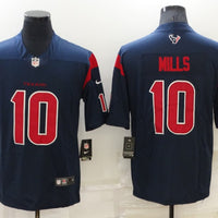 Men's Houston Texans Davis Mills #10 Navy Player Jersey1