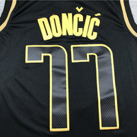 Men's Dallas Mavericks Luka Doncic #77 NBA Black Swingman Jersey1