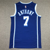 Men's Los Angeles Lakers Carmelo Anthony Blue Hardwood Classic Swingman Jersey1