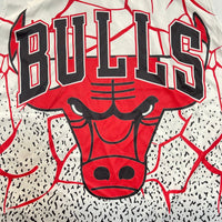 Men's Chicago Bulls Michael Jordan White/Black Classics Swingman Player Jersey1