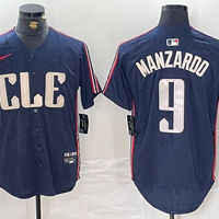 Men's Cleveland Guardians Kyle Manzardo #9 Navy 2024 City Connect Limited Jersey1