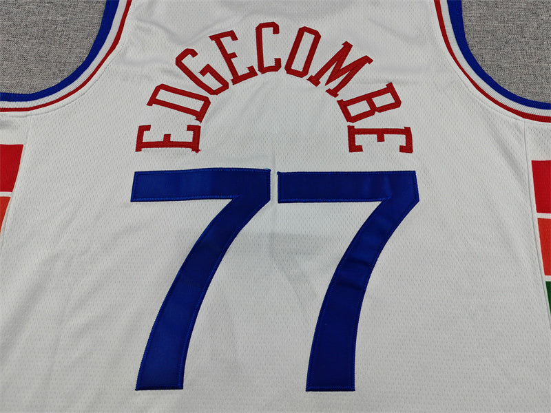 Men's Philadelphia 76ers V. J. Edgecombe #77 White 2024/25 Swingman Player Jersey - City Edition