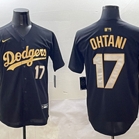 Men's Los Angeles Dodgers Shohei Ohtani #17 Black Team Game Player Jersey