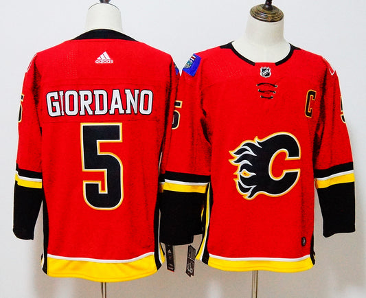 Men's Calgary Flames Mark Giordano #5 Red Breakaway Player Jersey1