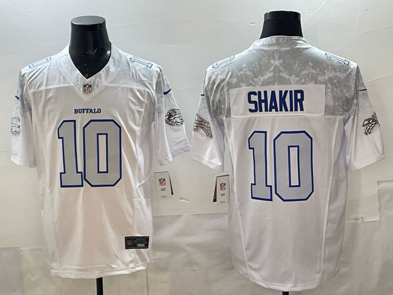 Khalil Shakir #10 Buffalo Bills White 2025 Rivalries Collection Limited Jersey - JerseysFreak