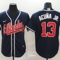 New Men's Atlanta Braves Ronald Acuna Jr. #13 Jersey1 Blue