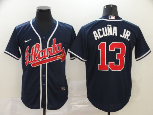 New Men's Atlanta Braves Ronald Acuna Jr. #13 Jersey1 Blue