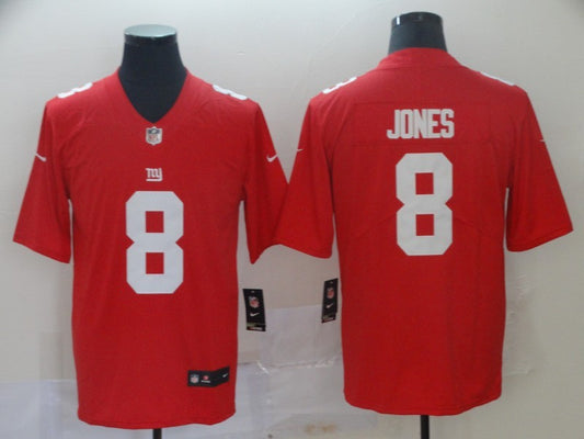 Men's New York Giants #8 Daniel Jones Jersey1 Red