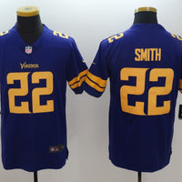 Men's Minnesota Vikings Harrison Smith #22 Purple Game Player Jersey1