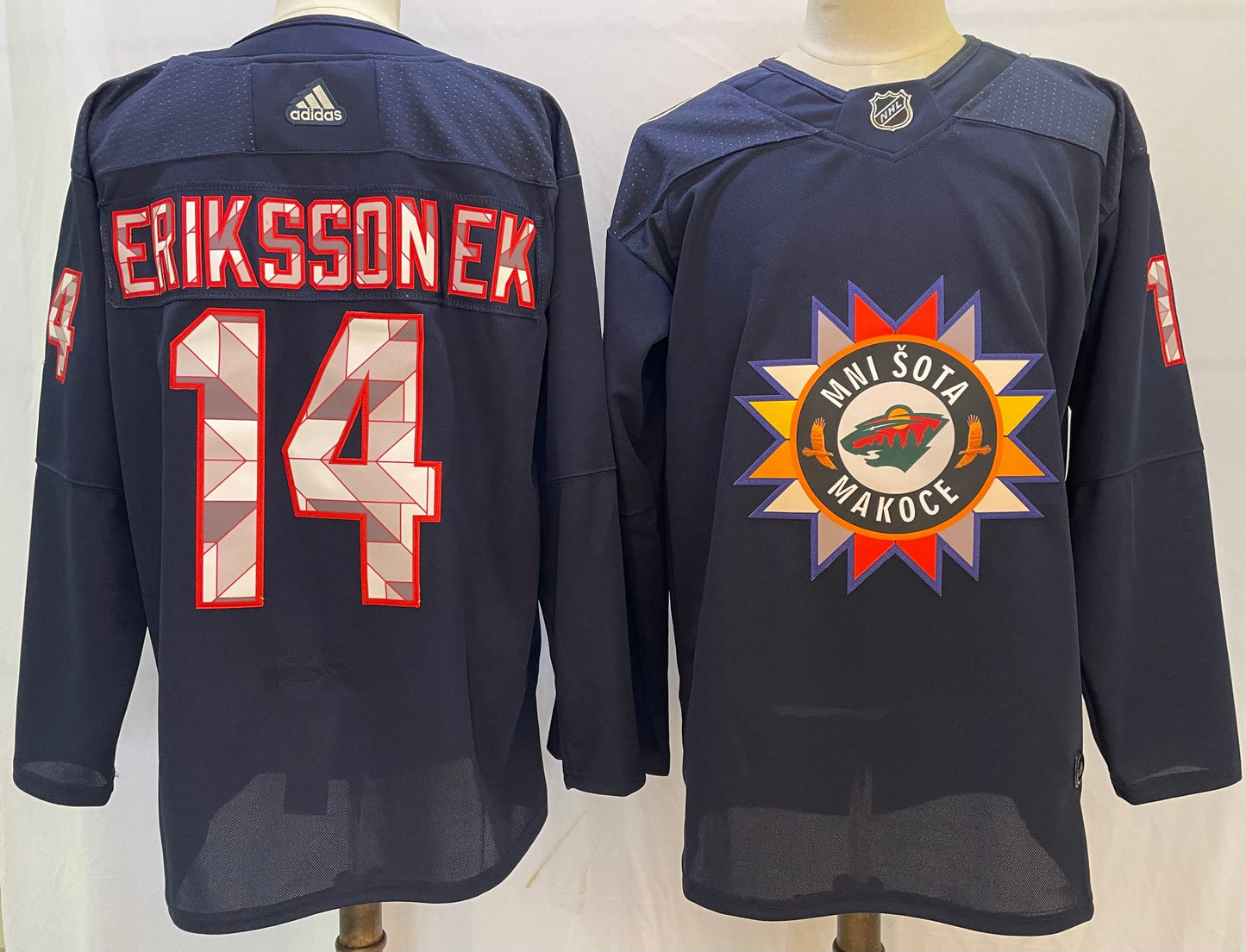 Men's Minnesota Wild Joel Eriksson Ek #14 Black Breakaway Player Jersey1