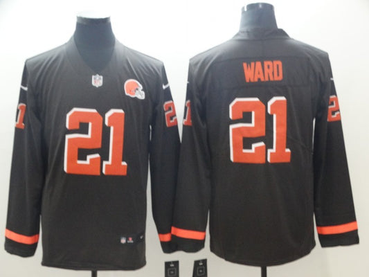 Men's Cleveland Browns Denzel Ward #21 White Player Game Jersey1