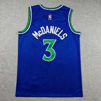 Men's Minnesota Timberwolves Jaden McDaniels #3 Blue Swingman Jersey - Icon Edition