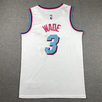Men's Miami Heat Dwyane Wade #3 NBA White Swingman Player Jersey1