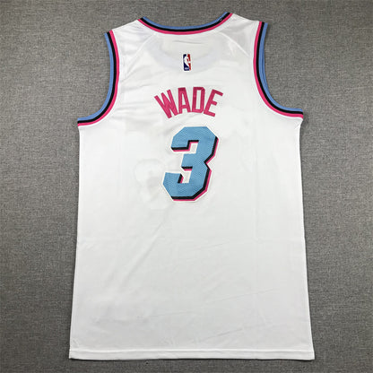 Men's Miami Heat Dwyane Wade #3 NBA White Swingman Player Jersey1