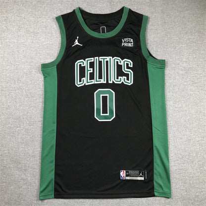 Men's Boston Celtics Jayson Tatum #0 Black 2022/23 Statement Edition Swingman Jersey1