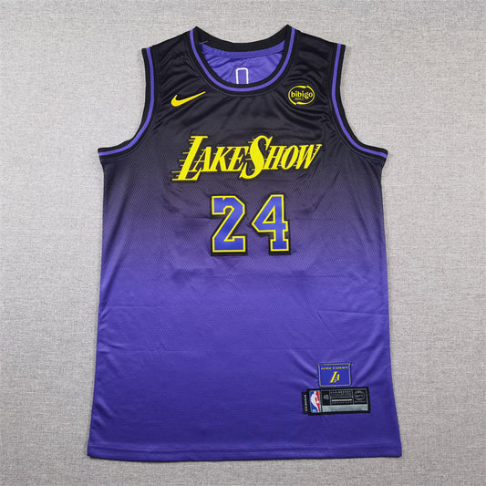 Men's Los Angeles Lakers Kobe Bryant #24 Purple 2024/25 Swingman Jersey1 - City Edition