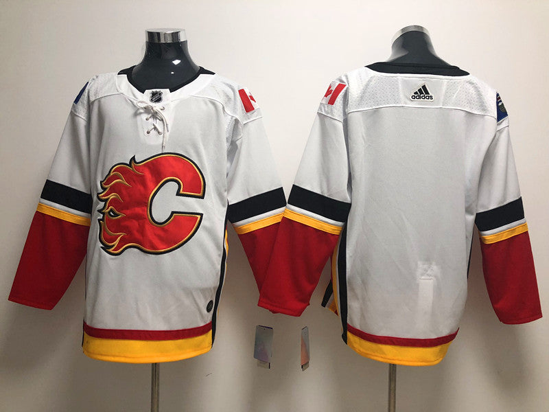 Men's Calgary Flames White Blank Jersey1