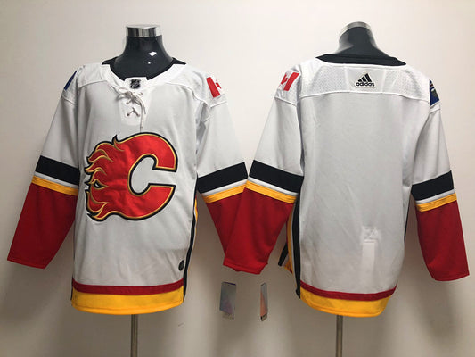 Men's Calgary Flames White Blank Jersey1