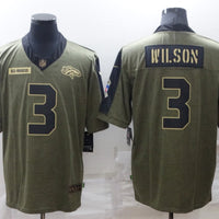 Men's Denver Broncos Russell Wilson #3 Brown Game Jersey1