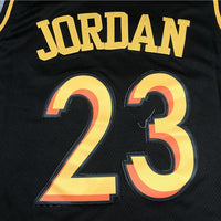 Men's Chicago Bulls Michael Jordan Black Classics Swingman Jersey1 - City Edition