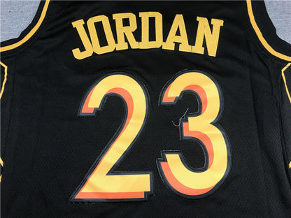Men's Chicago Bulls Michael Jordan Black Classics Swingman Jersey1 - City Edition