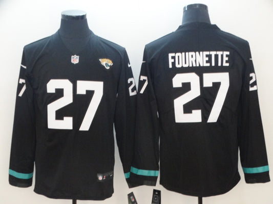 Men's Jacksonville Jaguars Leonard Fournette #27 Black Player Game Jersey1