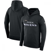 Men's Baltimore Ravens Black Club Therma NFL Pullover Hoodie