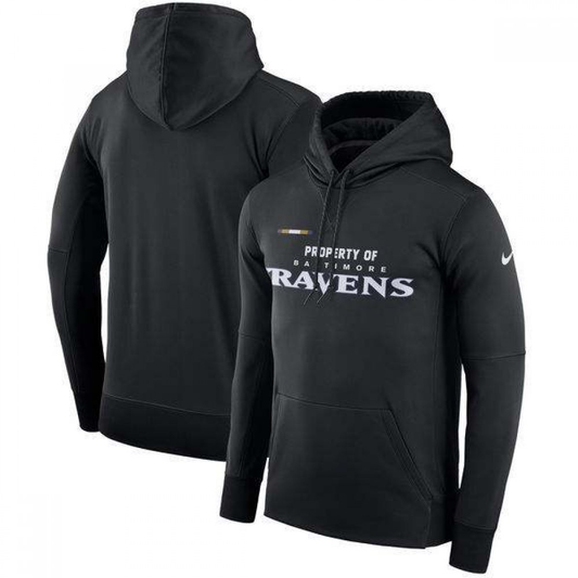 Men's Baltimore Ravens Black Club Therma NFL Pullover Hoodie