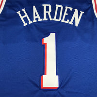 Men's Philadelphia 76ers James Harden Blue 2021/22 Fast Break Replica Jersey1