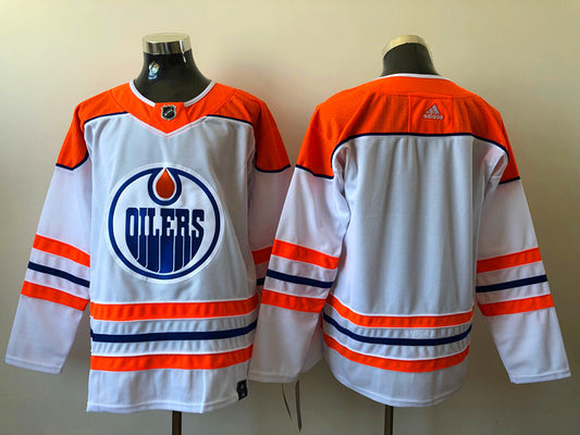 Men's Edmonton Oilers White Blank Player Jersey1