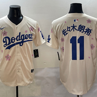 Men's Los Angeles Dodgers Roki Sasaki #11 Cream Player Jersey