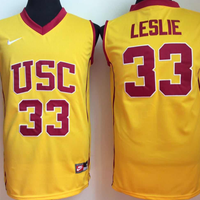 Men's USC Trojans Lisa Leslie #33 Yellow Player Game Jersey