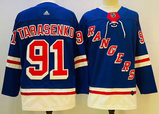 Men's New York Rangers Vladimir Tarasenko #91 Blue Player Jersey1