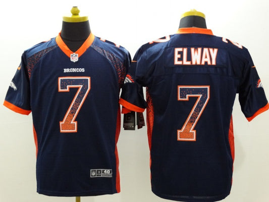 Men's Denver Broncos John Elway #7 Navy Game Jersey1