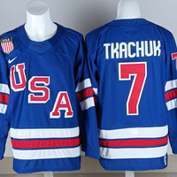 Men's United States Hockey Keith Tkachuk #7 Royal 2026 Winter Olympics Jersey