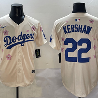 Men's Los Angeles Dodgers Clayton Kershaw #22 Cream Player Jersey