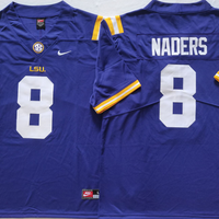 Men's LSU Tigers Malik Nabers #8 Purple Player Game Jersey