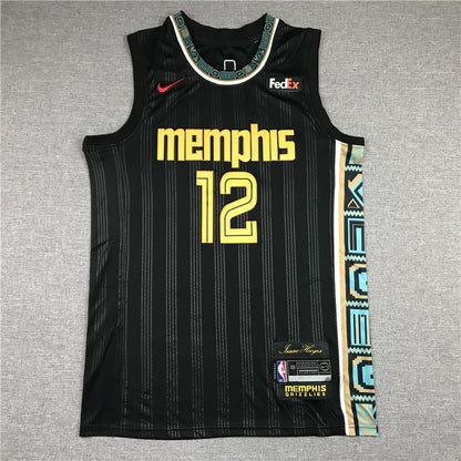 Men's Memphis Grizzlies Ja Morant Black 2020/21 Swingman Jersey1 - City Edition