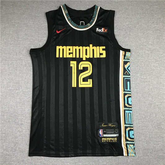 Men's Memphis Grizzlies Ja Morant Black 2020/21 Swingman Jersey1 - City Edition