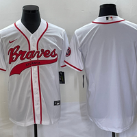Men's Atlanta Braves White Replica Blank Jersey1 Joint Edition