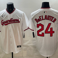 Men's Cleveland Guardians Chase DeLauter #24 White Home Limited Player Jersey