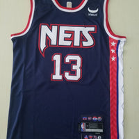 Men's Brooklyn Nets James Harden Navy 2021/22 Swingman Jersey1 - City Edition