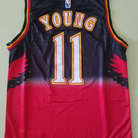 Men's Atlanta Hawks Trae Young #11 NBA Swingman Jersey1 - Retro Red