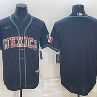 Men's 2023 World Baseball Classic Mexico Black Blank Jersey1